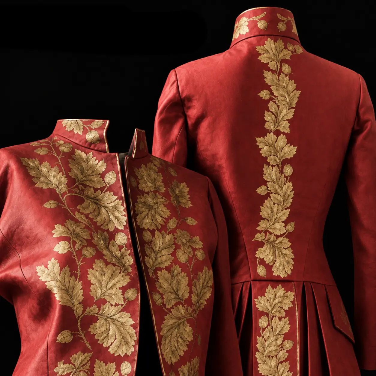 Manteau peint à la main pour John Galliano